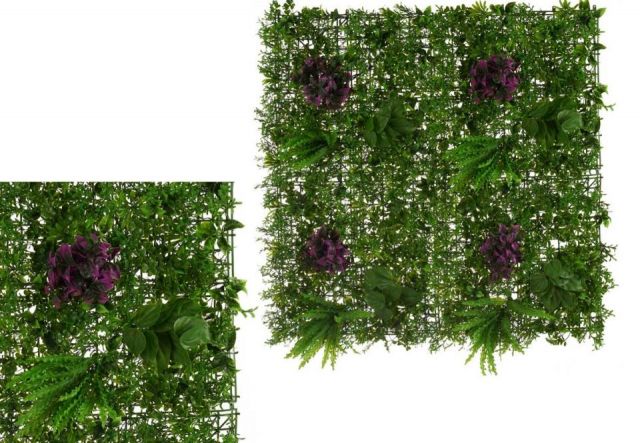 JARDIN VERTICAL CON FLORES LILA 11632  1MX1M