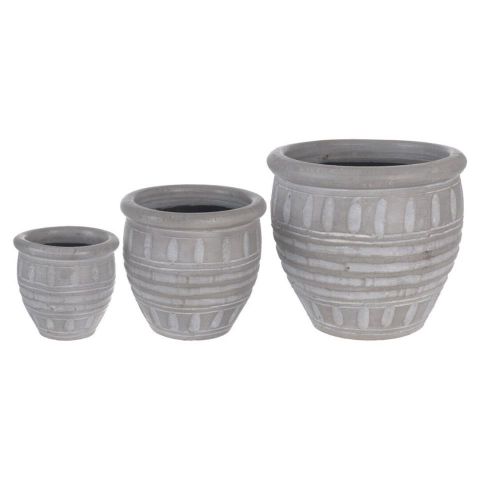 SET 3 MACETERO *GRIS 05305