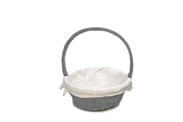 CESTA REDONDA *GRIS  36CM X15CM *0234690