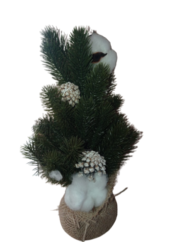 ARBOL NAVIDAD ALGODON CON SACO 37X7´5CMS 94489