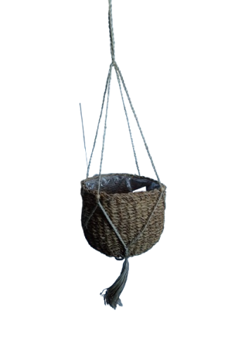 CESTA COLGANTE MACRAME  RATAN BD-23