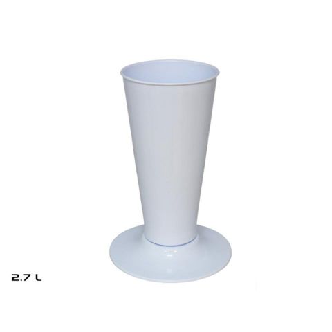 FLORERO CONICAL PLASTICO 2´7L  *BLANCO 192284