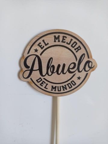 PICK DECORATIVO MADERA *EL MEJOR ABUELO DEL MUNDO