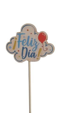 PICK DECORATIVO MADERA *FELIZ DIA !!