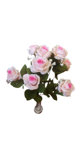 RAMO ROSAS X10 VINTAGE *CREMA ROSA *8559-56