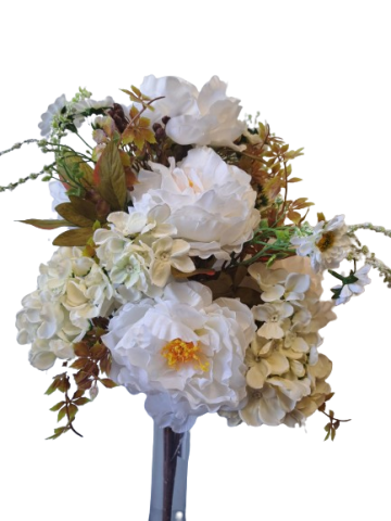 RAMO PEONIAS Y HORTENSIAS *CREMA *7401-01