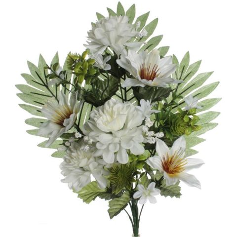 RAMO ENCARADO DALIA CLEMATIS *6525-BLANCO