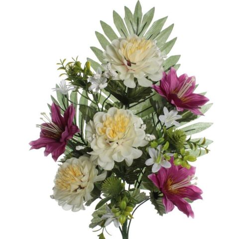 RAMO ENCARADO DALIA CLEMATIS *6525-CREMA