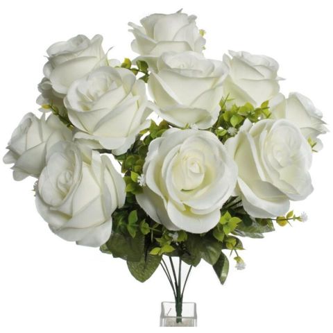 RAMO ROSAS X12*BLANCO 6531