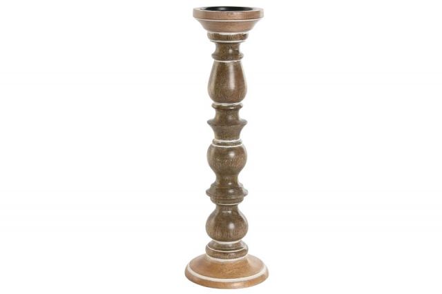 CANDELABRO MANGO 15X15X46 MATURAL MARRON PV-212801