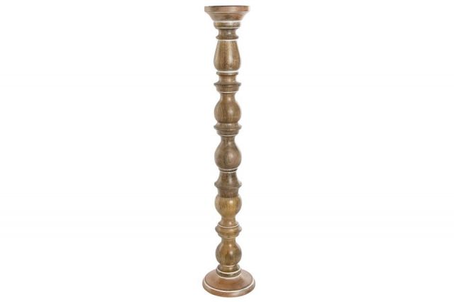 CANDELABRO MANGO 15X15X76 NATURAL MARRON DETALL 4 