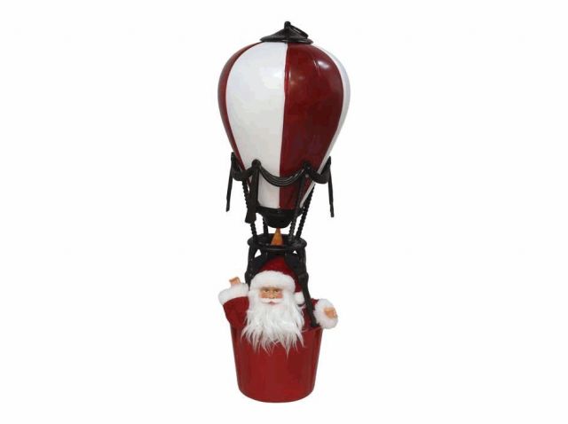 FIGURA SANTA EN GLOBO BLANCO/ROJO 40 CM 25804