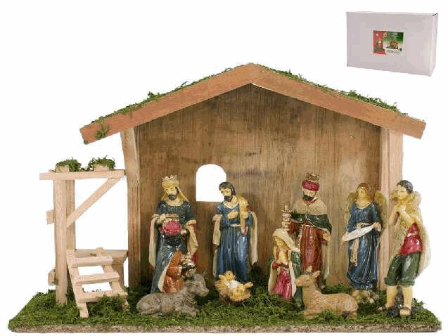 SET NACIMIENTO MADERA 10FIGURAS 30X46X19