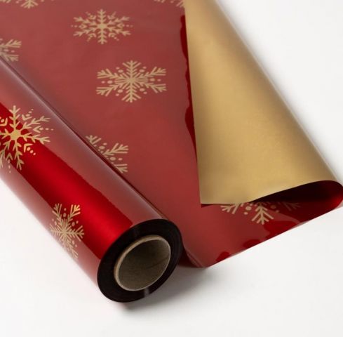 PAPEL OPAK NAVIDAD *ROJO/ORO 70X50M 2252