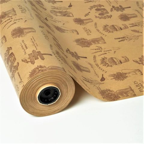 PAPEL KRAFT ESTAMPADO LAVANDA 70X100M